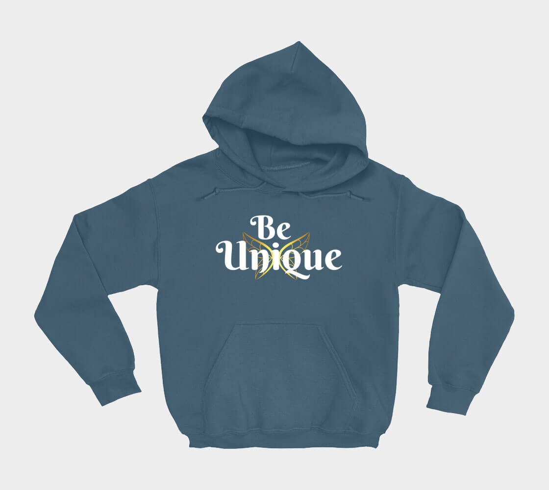 Be Unique - Indigo hoodie