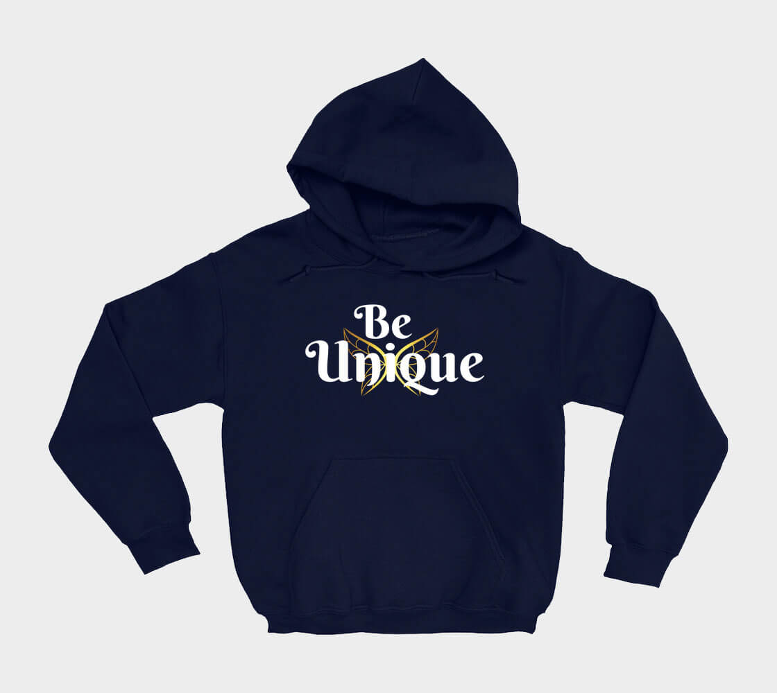 Be Unique - Navy hoodie