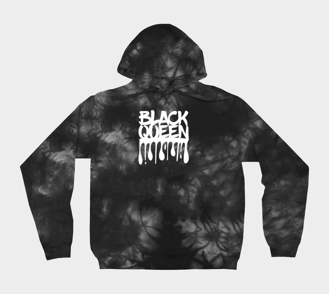 Black Queen Tie Dye Hoodie