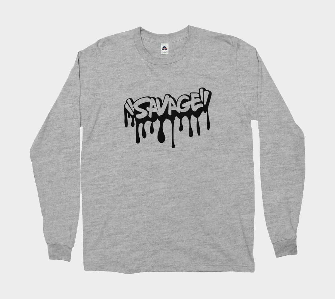 Savage - Athletic Grey long sleeve Tee