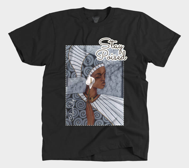 Stay Poised - Black tee